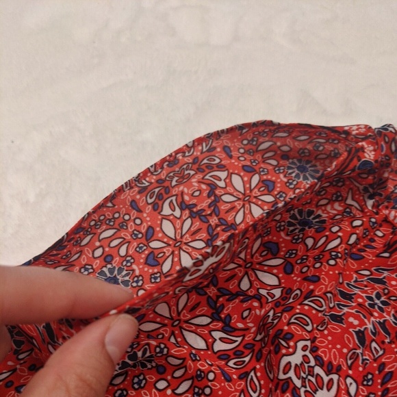 Counterparts Women's Pullover 3/4 Sleeve Red Tunic Size Large Keyhole - Picture 4 of 12